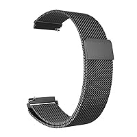 Magnetic Suction Strap Stainless Steel Replacement Strap 20/22mm Milan Watch Band (Color : Black, Size : 22mm)