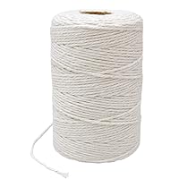 656 Feet Natural Cotton Bakers Twine Cotton Cooking Twine String for Trussing and Tying Meat Making Sausage