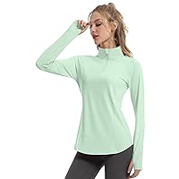 Women's Sun Shirts Long Sleeve Athletic Jackets UPF 50+ Top with Thumb Holes Quick Dry for Golf Tennis Hiking