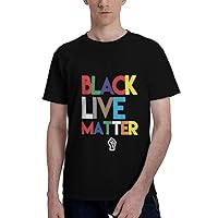 BLM Black Lives Matter Men's Short Sleeve T-Shirts Casual Top Tee