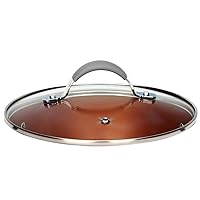 NutriChef Dutch Oven Pot Lid - See-Through Tempered Glass Lids (Works with Model: NCCW11PUR)