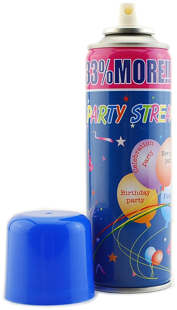 96 Pack of Party Streamer Spray String in a Can Children's Kid's Party Supplies, Perfect for Parties/Events