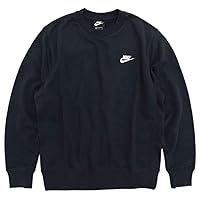 Nike Men's Club French Terry Crew Sweatshirt, Size L, Black (010)