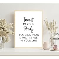 NATVVA Body Sculpting Canvas Prints Invest In Your Body Posters Occupational Therapist Painting Wall Art Pictures Plastic Surgery Decor Gifts Artwork For Massage Therapy No Frame