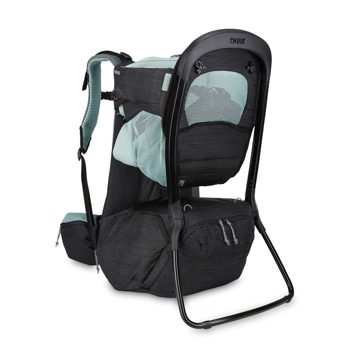 Thule Sapling Child Carrier Backpack - Machine Washable Seat - Self-Standing Frame - Adjustable padded straps for parents - Ergonomic seat with under-leg support for child - UPF 50 Sunshade