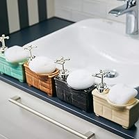 EN FANCE EF-UB07 Soap Dispenser (Bathroom Sink), Ivory Ivory W5.9 x D 3.0 x H 4.7 inches (15 x 7.5 x 12 cm)