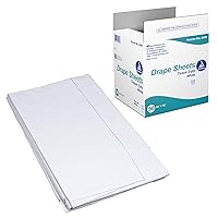 Dynarex 8141 Drape Sheet, 2-Ply Tissue, Soft and Breathable Medical Drapes, Provides Protection and Privacy, Used by Physicians, Veterinarians, and Tattoo Artists, 40