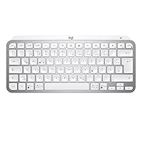 Logitech MX Keys Mini Wireless Keyboard Compact Bluetooth Backlit USB-C Compatible with Apple macOS, iOS, Windows, Linux, Android, Metal Case - Light Grey