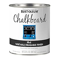 Rust-Oleum 301450 Specialty Chalkboard Brush-On Paint, 30 oz, Flat Black