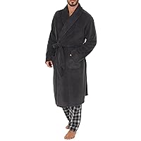 Van Heusen Men's Comfort Soft Fleece Robe, Grey, 2X-3X