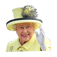 Queen Car Window Decal for Vehicles Window Cling Elizabeth Car Sticker, Celebrity Car Window Stickers, Queen of England Car Stickers, Waterproof, Personalized Car Decal Decoration