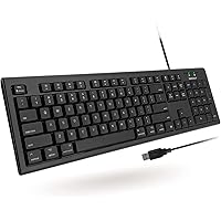 Macally Full Size Wired Mac Keyboard - Compatible with All Macs with USB Port - Wired Keyboard for Mac Mini / Pro, Macbook Pro/Air, iMac with Number Pad & 16 Apple Shortcut Keys Spill Proof - Black
