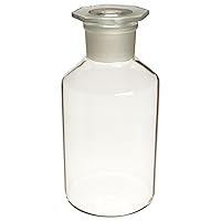 Wheaton 215241 Reagent Bottle, Clear Glass, 2000mL, Narrow Mouth, Stopper Size 29/32, 135mm x 265mm (Case of 6)