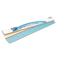 Rainbow Kraft Lightweight Sentence Strips, 5 Assorted Colors, 1-1/2 in x 3/4 in ruled 3