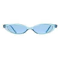 Girl's Fashion Sunglasses Super Trendy Skinny Oval Cateye Translucent Colors