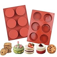 Silicone Muffin Pan, 6 Cups Non-Stick Cupcake Molds for Egg Muffin Cupcake Quiches Frittatas Desserts Baking BPA Free (2 Pack)