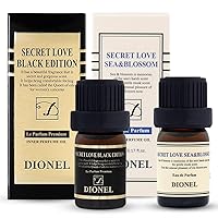 Dionel Secret Love inner perfume fragrance oil for underwear women Long-lasting feminine scent Black Edition 5ml(0.17fl.oz) + Sea & Blossom 5ml(0.17fl.oz)