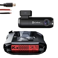 Cobra RAD 700i Laser Radar Detector & SC100 Smart Dash Cam + 2.5A Micro USB Hardwire Kit for Dash Cams: Long Range Front and Rear Detection, DSP, Full HD 1080P Resolution, Built-in WiFi & GPS