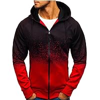 Men's Hooded Jacket Fashion Digital Printing Sweatshirt Long Sleeve Casual Ziper Hoodie