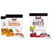 Force Factor Better Turmeric 120 Soft Chews and Total Beets Blood Pressure 60 Chews Bundle