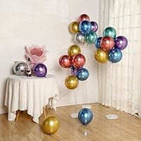 2 Sets Balloon Column Stand Holder Kit 5.3FT For Floor Adjustable Height Balloon Centerpiece Stand Kits Reusable Clear Balloon Stand Decoration for Parties, Christmas, Birthday and Wedding