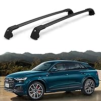 Fits for Audi E-tron Etron 2019 2020 2021 Crossbar Cross bar Roof Rack Baggage Luggage Rail Carrier Holder Black