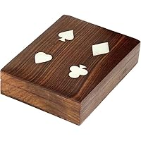 Playing Card Wooden Storage Box | Handmade Art Case for Playing Cards, Poker Set, Toy Storage, Kitchen Holder | Ideal for Mystery Box, Jewelry, Puzzle, Decorative Treasure Box