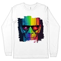 Terminator Print Long Sleeve T-Shirt - Graphic T-Shirt - Colorful Long Sleeve Tee Shirt