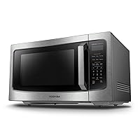 TOSHIBA ML-EM45PIT(SS) Countertop Microwave Oven with Inverter Technology, Kitchen Essentials, Smart Sensor, Auto Defrost, 1.6 Cu.ft, 13.6