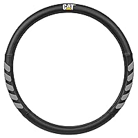 Cat® UltraSport Faux Black Leather Semi Truck Steering Wheel Cover, Extra Large 18 inch Size, Fits RV and Big Rig Trucker, Steering Wheel Cover for Trucks 18 Wheeler