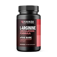 HAVASU NUTRITION Pine Bark Extract with L Arginine Supplement for Improved Performance Endurance and Stamina | 90 Vegan Vitamins