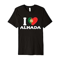 I Love Almada Portugal Heart Flag Premium T-Shirt