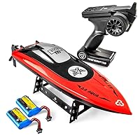Altair AA102 RED RC Boat for Pools or Lakes [Ultra Fast Pro Caliber] Free Priority Shipping | Water Safety Propeller & Self Righting System | 2 Batteries Included | 30 km/h (Lincoln, NE Company)