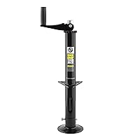 Lippert Quick Drop Tongue Jack for A-Frame Travel, Cargo, and Utility Trailers or 5th Wheel RVs, Black