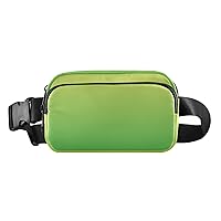 Green Gradient Fanny Packs for Women Men Everywhere Belt Bag Fanny Pack Crossbody Bags for Women Fashion Waist Packs with Adjustable Strap Bum Bag for Travel Festival Rave Outdoors