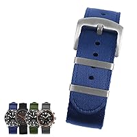 Nylon nato Watchband For rox S-eiko wristband 20mm 22mm strap Soft bracelet (Color : 10mm Gold Clasp, Size : 22mm)