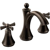 Moen T4524ORB Wynford Two-Handle High Arc Bathroom Faucet, Oil Rubbed Bronze