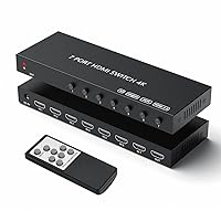 HDMI Switch 7 in 1 Out,Semusgx HDMI Switcher Box with IR Remote Control,HDMI2.0 Support 4K@60Hz HDR, HDCP, 3D, 1080P for Fire Stick Roku PS4/5 Xbox Gaming Consoles