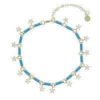 Enamel Anklet Foot Chain Summer Bracelet Tassel Star Crystal Pendant Anklet Beach Bridal Jewelry