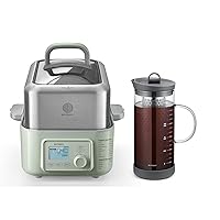BUYDEEM G553 5-Quart Electric Food Steamer and Cold Brew Coffee Tea Maker, No Stew Pots Included