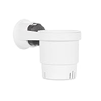 Camco Cup Holder with Mechanical Suction Cup - Provides a Secure Location for Your Beverage - Compatible with Most Cups, Cans, Bottles and Tumblers - White (53084),One Size