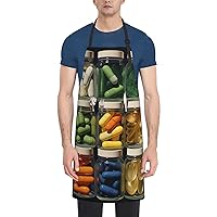 Flowing Lines Aprons for Women Waterproof Cooking Apron Adjustable Bib Aprons With Adjustable Neck Strap
