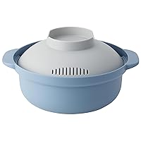 &NE Recopo NIM-118-BL Rakuchin Convenient Microwave Pot