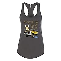 Driving Trucks and Taggin Bucks Retro Ford F150 Hunting Ford Truck Licensed Official Womens Tank Top