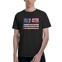 Juneteenth Freedom Day Flag T-Shirts Men's Casual Top Crewneck Short Sleeve T-Shirt