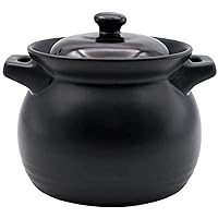 Kitchen Pot Cookware Terracotta Casserole Dish - Casserole Soup Stew Pot Household Gas High Temperature Resistant Open Flame Ceramic Clay Pot (Size : 6.0L) (Size : 2.5L)