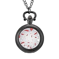 Poker Card Casino Pocket Watch with Chain Vintage Pocket Watches Pendant Necklace Birthday Xmas