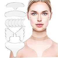 Wrinking wrinkles wrinkles patches, 11 -piece silicone face patches, transparent front wrinkles patches for soft lines, silicone patches for wrinkles, chest, neck