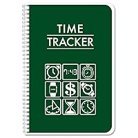 BookFactory Time Tracker Notebook/Work Hours Log Book/Business Time Tracking Log Book/Time Management LogBook - 100 Pages, 6