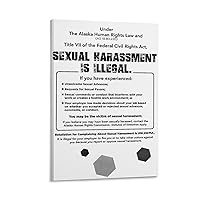 MDTTIEQ Workplace Sexual Harassment Art Poster Canvas Painting Posters And Prints Wall Art for Living Room Bedroom Decor 16x24inch(40x60cm)